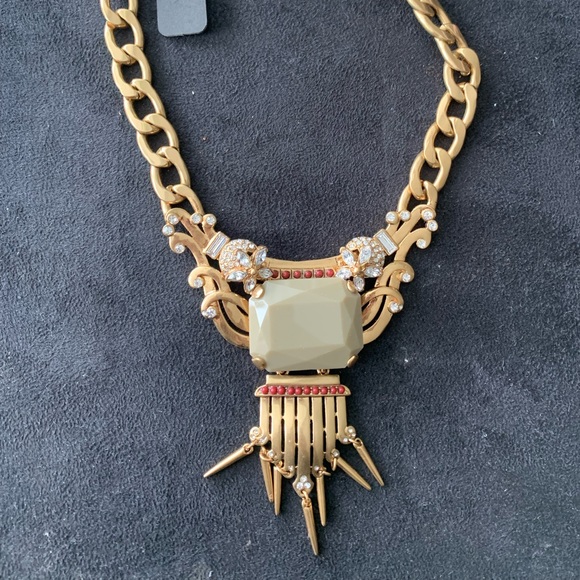 🎈PM EDITOR PICK 🎈STATEMENT STONE FRINGE NECKLACE - Picture 6 of 8